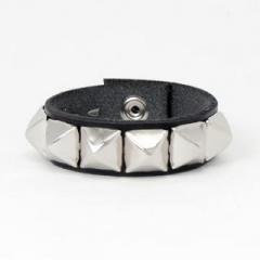  FACTOTUM / ファクトタム　STADS LEATHER BRACELET(BLACK)