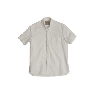  FACTOTUM / ファクトタム　綿麻ダンガリーB.D半袖シャツ(WHITE)