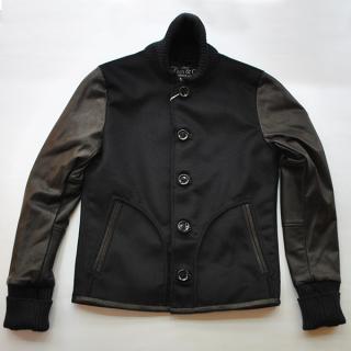 SLOWGUN / スロウガン<br/>カシミア大人のスタジャン(定番スタジャン・カシミアver)ブラック×ブラック