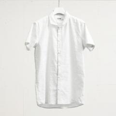 FACTOTUM / ファクトタム　オーガニックリネンコットン　半袖ロングシャツ  (WHT)